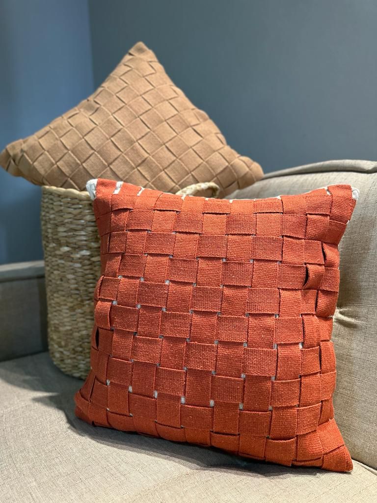 Coussin de Ruban Orange 40x40