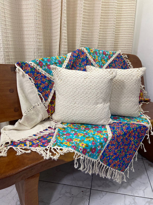 White Crochet Pillow 40x40