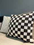Almohada de cinta estilo tablero de ajedrez 40x40 