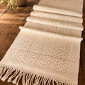 Chemin de Table Tressé avec Franges 0,4 x 1,60