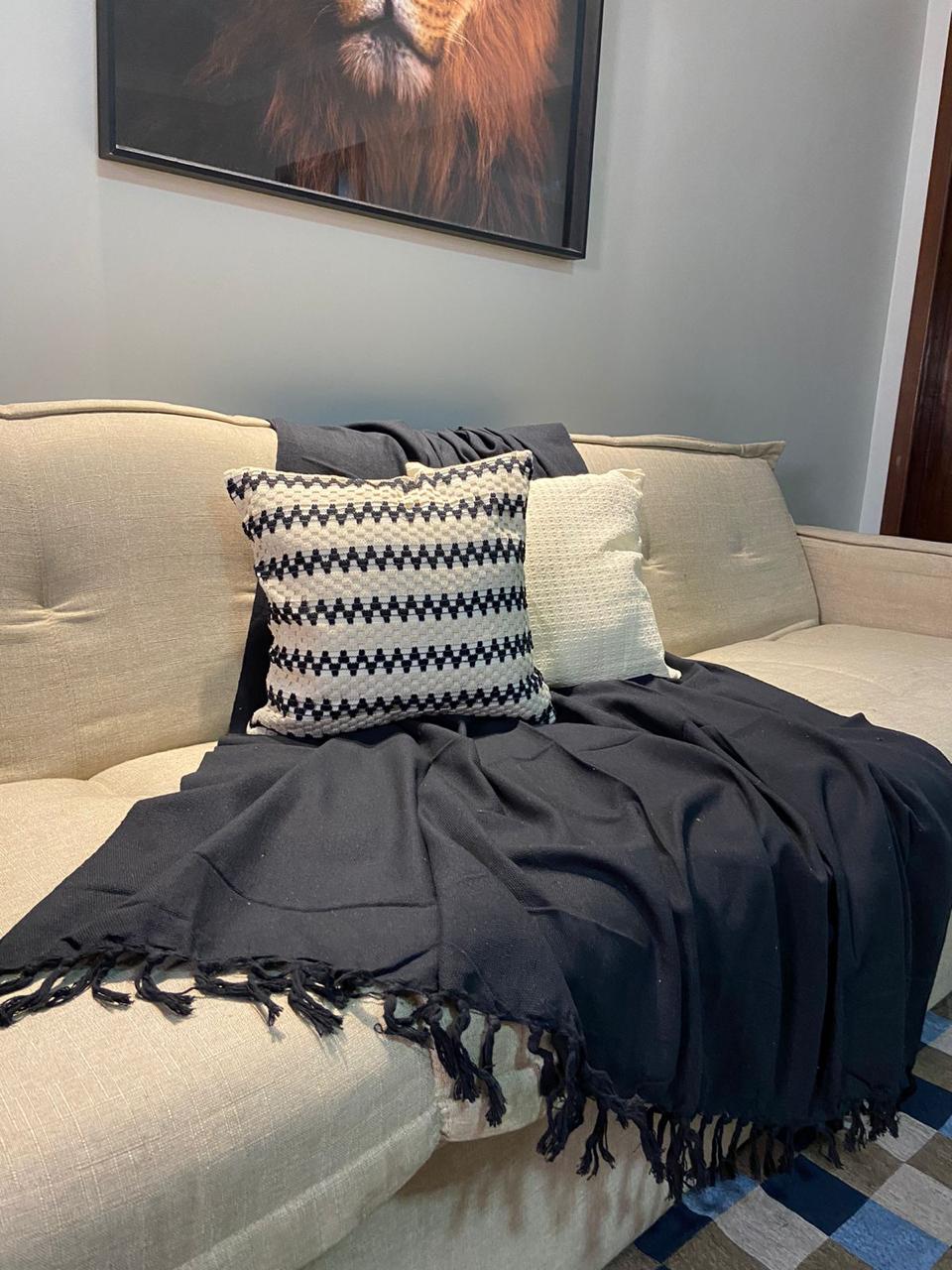 Classic Black Blanket 1.30x1.80m