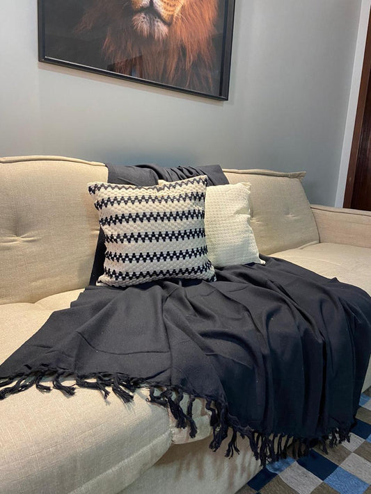 Classic Black Blanket 1.30x1.80m