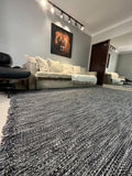 Tapis Noir avec Franges 1,50 x 2,00 mètres