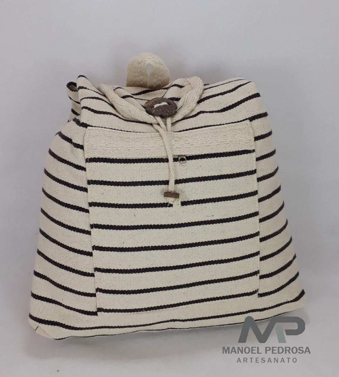 Black and White Striped Crochet Bag 40x60