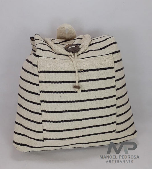 Black and White Striped Crochet Bag 40x60