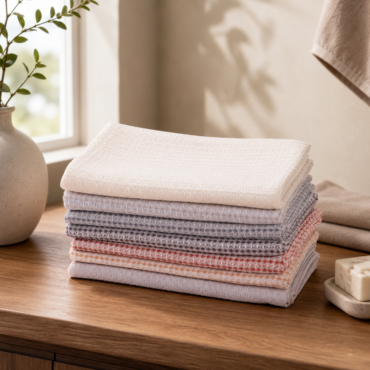 Queen Bedspread - Textured White 2.20 x 2.50m